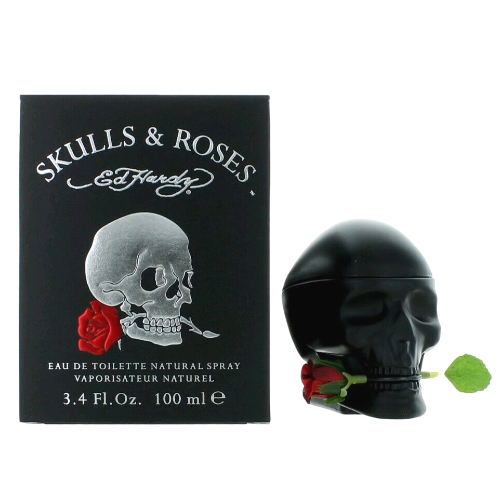 Ed Hardy Skulls & Roses Cologne by Christian Audigier 3.4oz Eau De Toilette Spray for men
